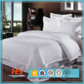 White Stripe Percale Cotton King Size Luxury Cotton Bedding Set